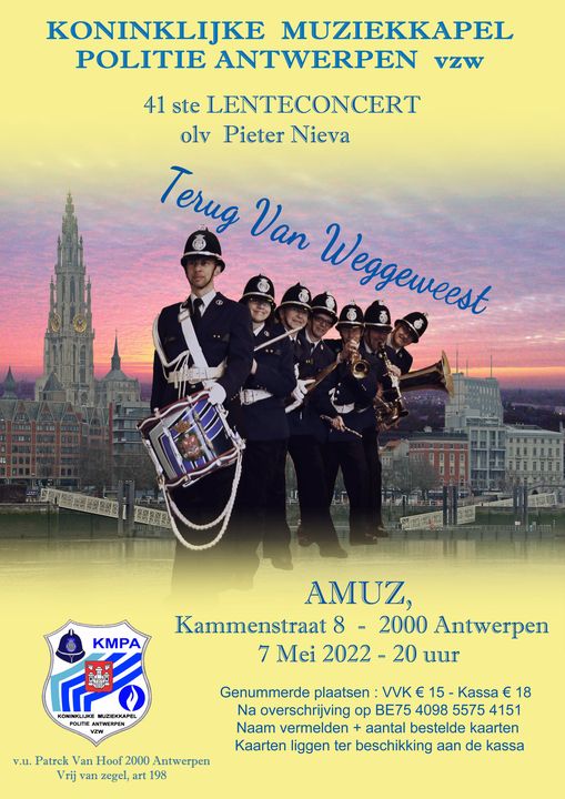 Lenteconcert Koninklijke Muziekkapel Politie Antwerpen